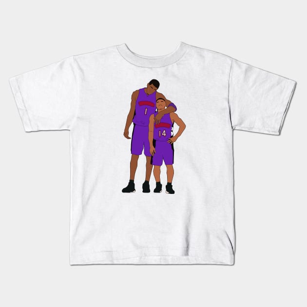 TMac & Bogues Raptors Kids T-Shirt by whelmd